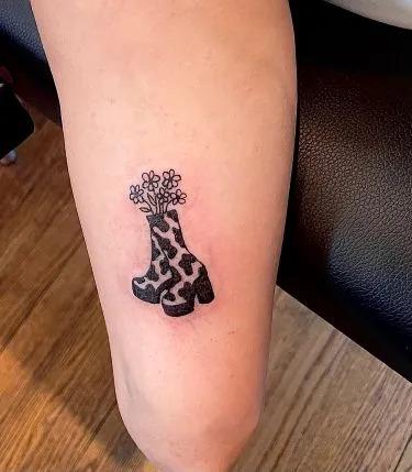 Boot with Flowers Inspired Design