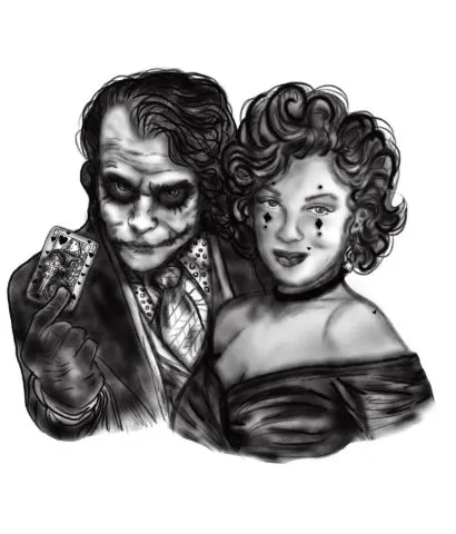 Joker and Marilyn Monroe